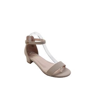 Dufannie Womens Block Heel Ankle Strap Sandals Brown Leather Size 6